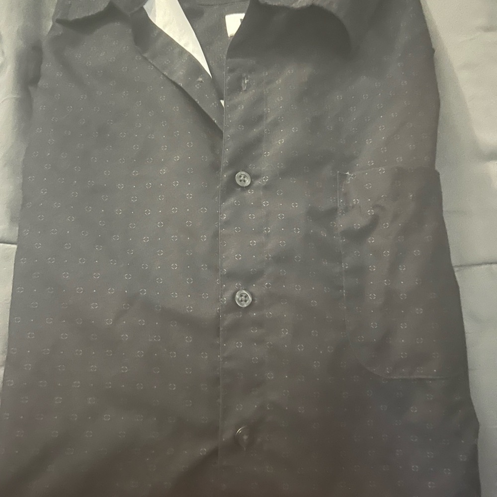 HARBOR BAY MENS BLACK DRESS SHIRT - Picture 4 of 6